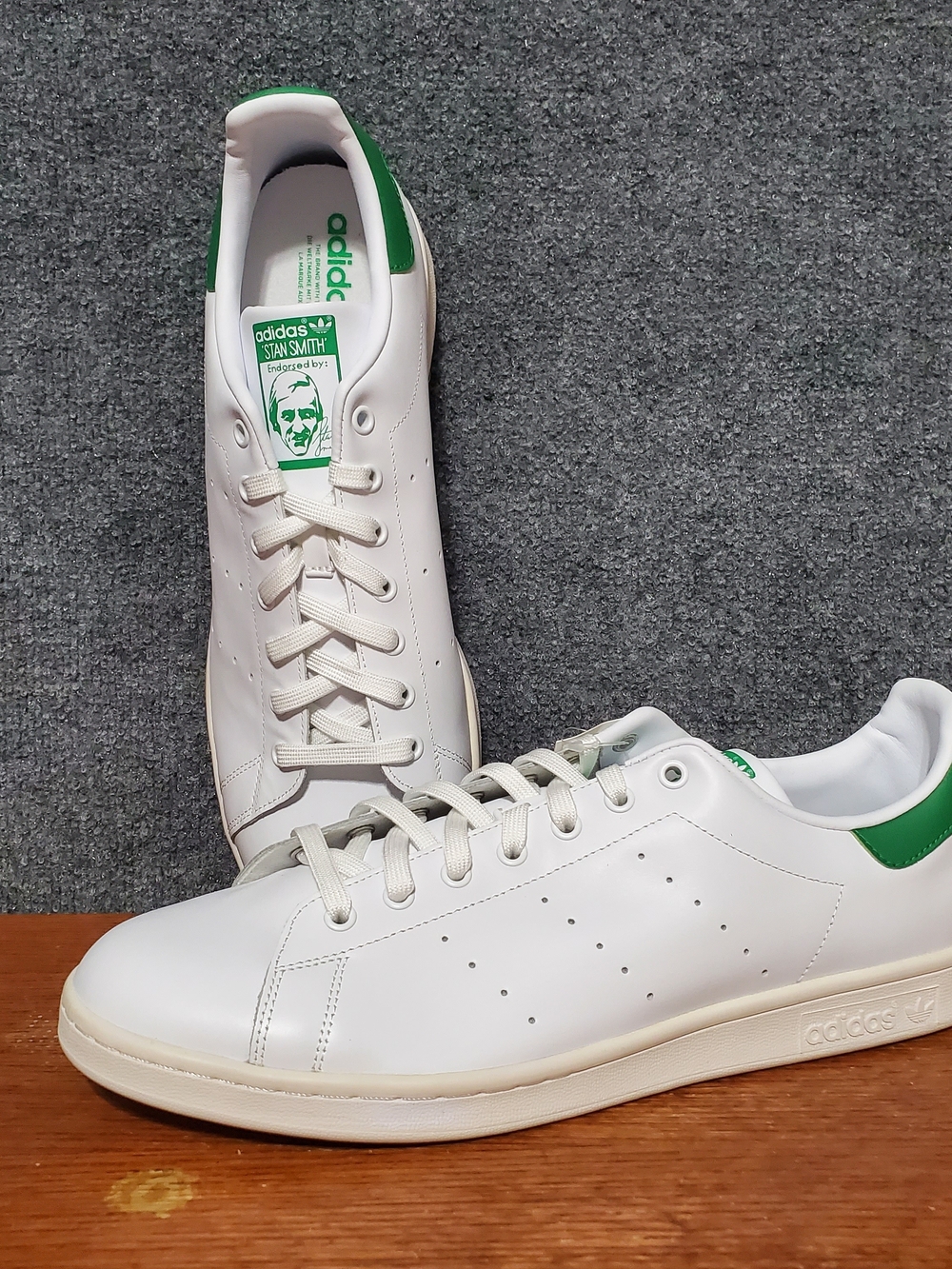 Adidas Stan Smith Sneaker Shoes Green White Leather Mens Size 14.5 New M20324 - Picture 11 of 11